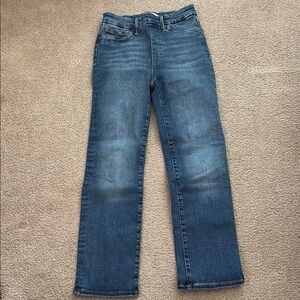 Good American Blue Pull On Straight Leg Jeans size 2